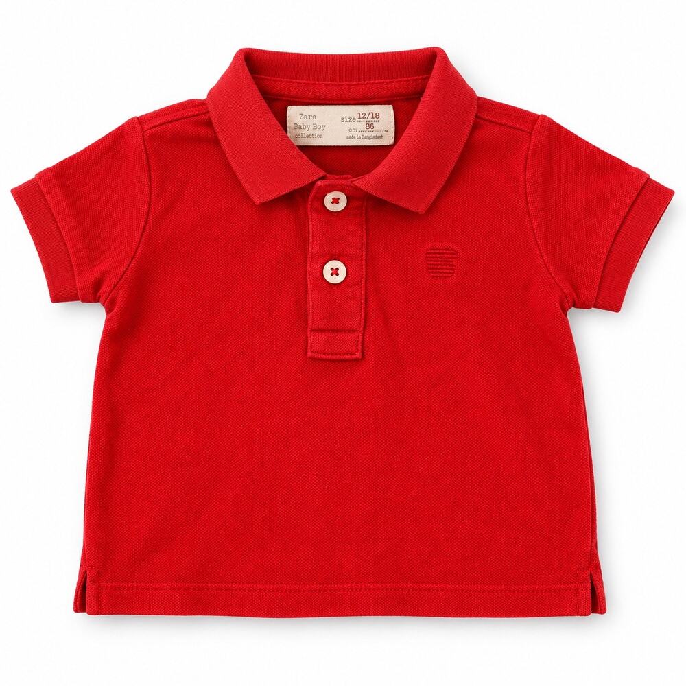 ZARA Baby Boy Red Polo Shirt - 12-18 Months - Great Condition